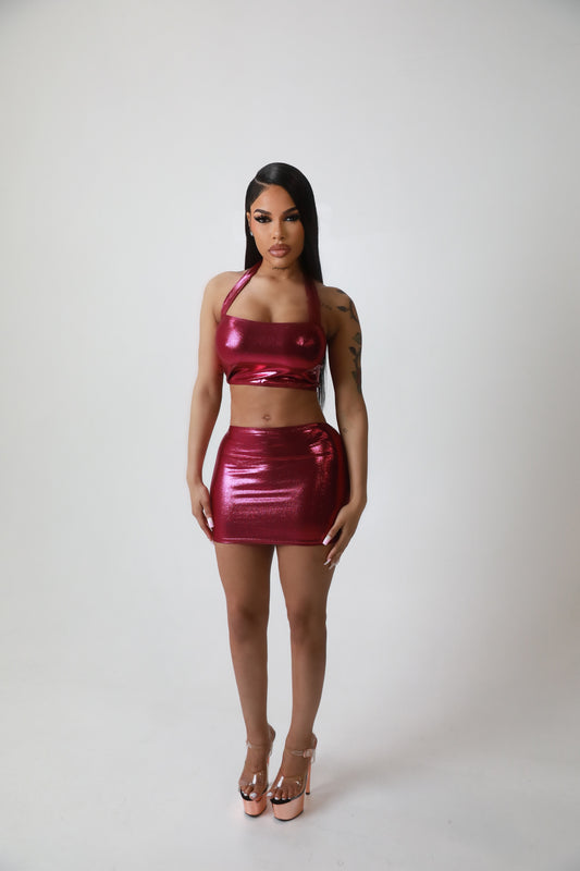 Risky 2 piece skirt set